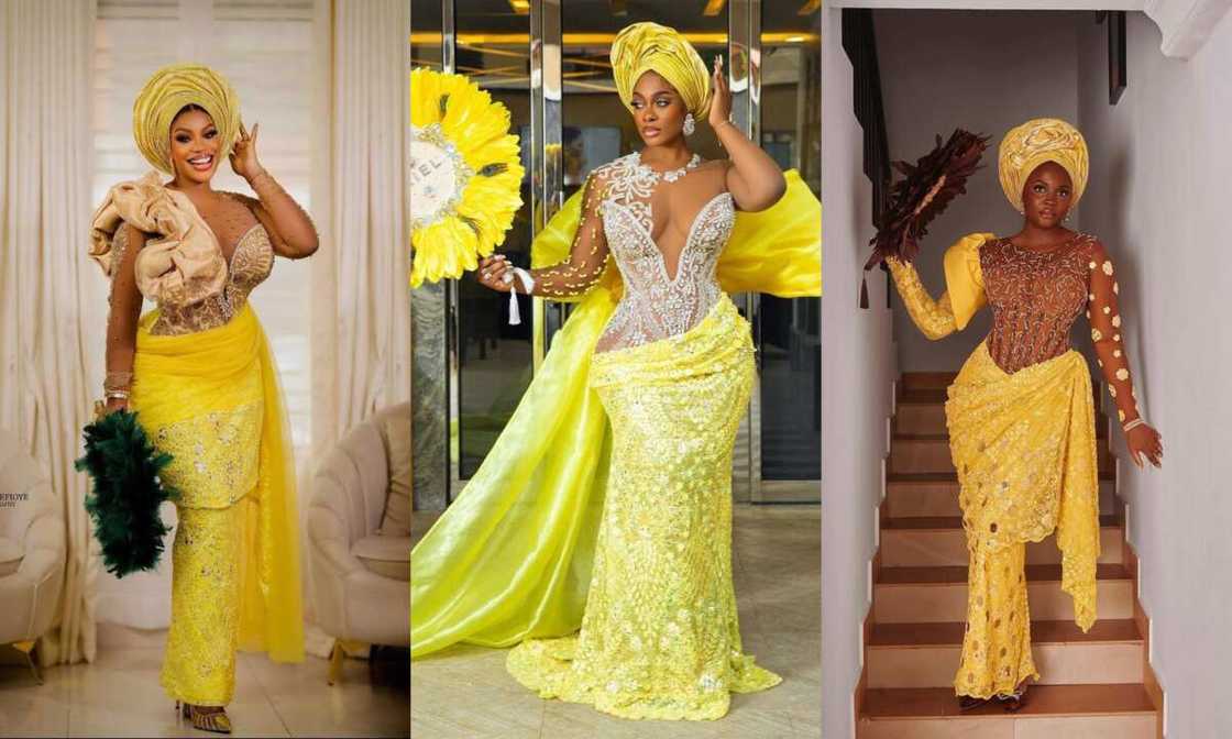 aso ebi styles with cord lace