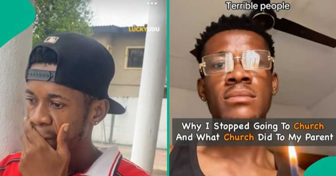 Nigerian man expresses his anger at Redeemed church of God.