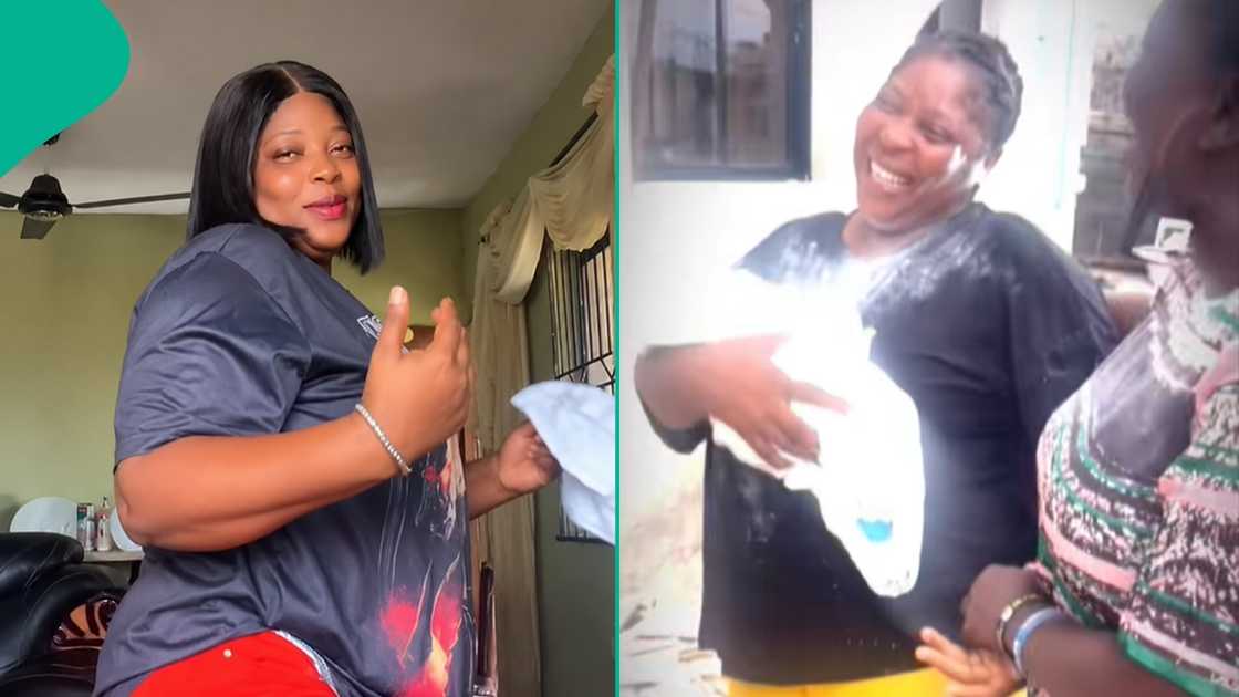 A Nigerian woman welcomes bouncing baby twins after waiting for 21 years in marriage
