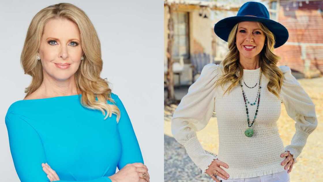 Cheryl Casone in blue and white attire Cheryl Casone in blue and white attire