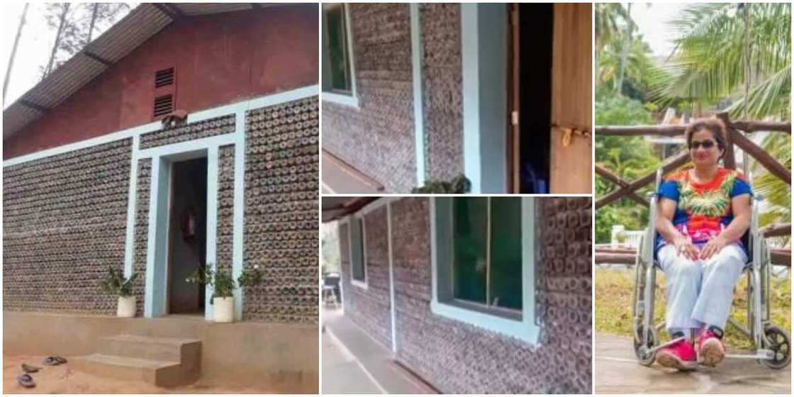 Kind woman builds 4-bedroom house with plastic bottles for orphans