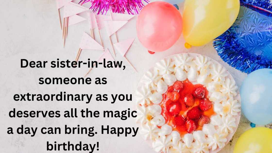 birthday wishes to a sister-in-law