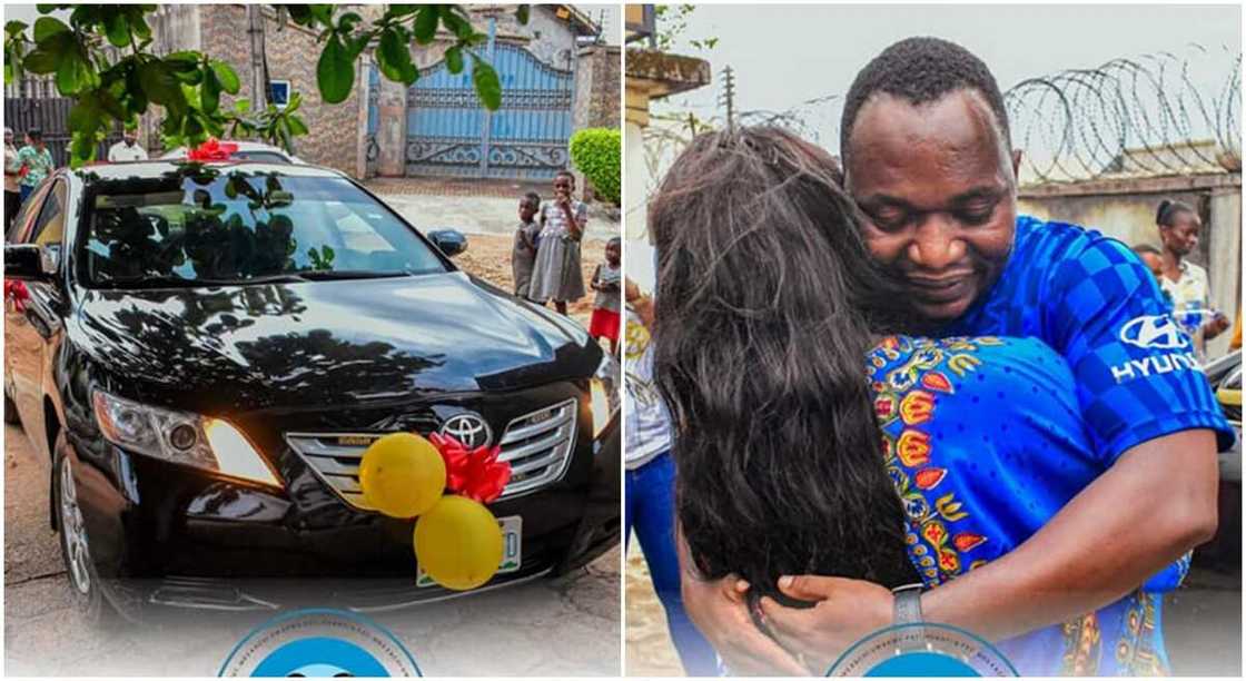 Nigerian pastor Ifeanyi Uwakwe buys wife, Kachy a brand Toyota Camry car Nigerian pastor Ifeanyi Uwakwe buys wife, Kachy a brand Toyota Camry car