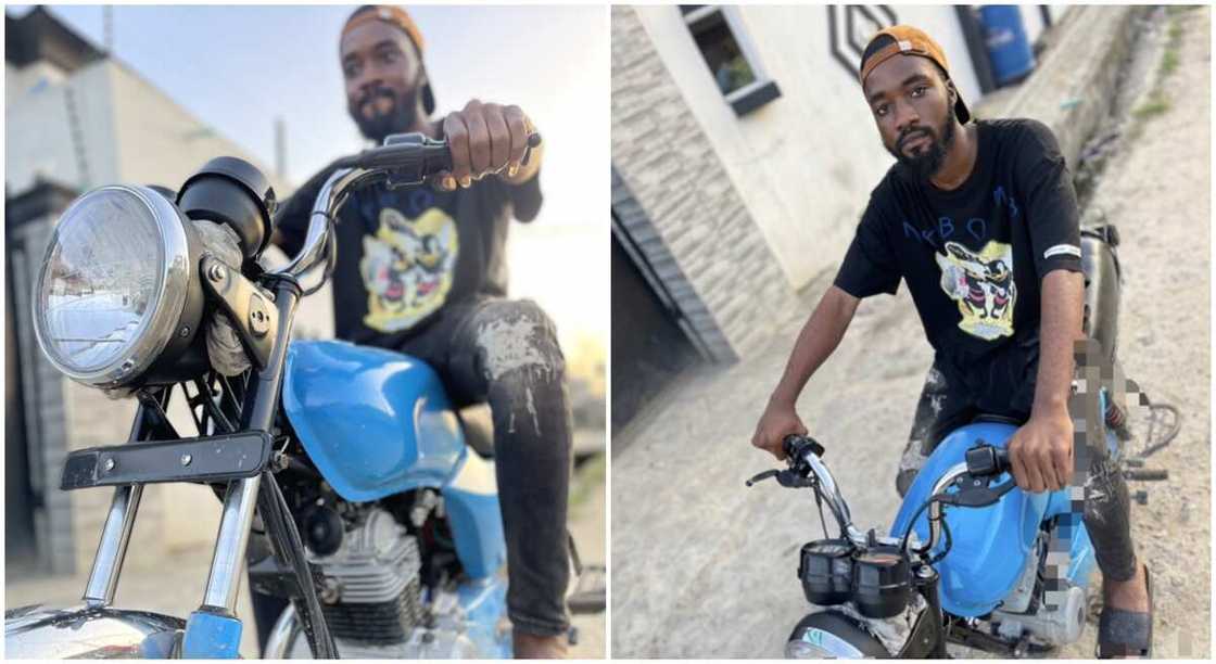 Nigerian man says he is preparing to ride a bike from Lagos to London. Nigerian man says he is preparing to ride a bike from Lagos to London.