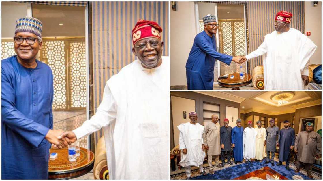 Dangote visits Tinubu/Africa's Richest Man Aliko Dangote/President-elect Bola Tinubu Dangote visits Tinubu/Africa's Richest Man Aliko Dangote/President-elect Bola Tinubu