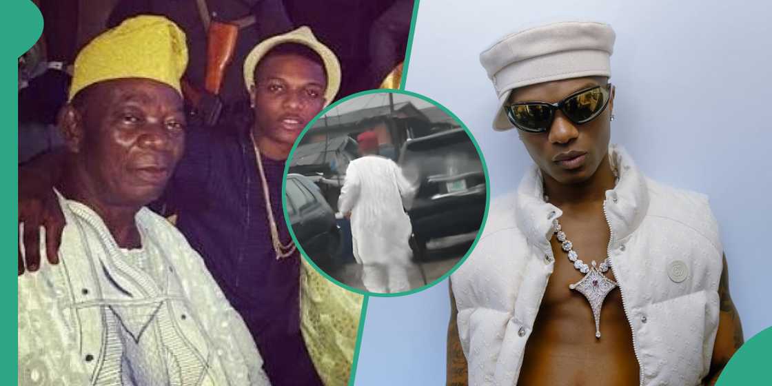 Wizkid's father reportedly seen under the rain, Wizkid