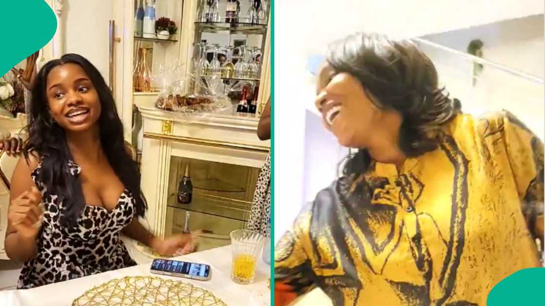 Iyabo Ojo learns dance moves from daughter.