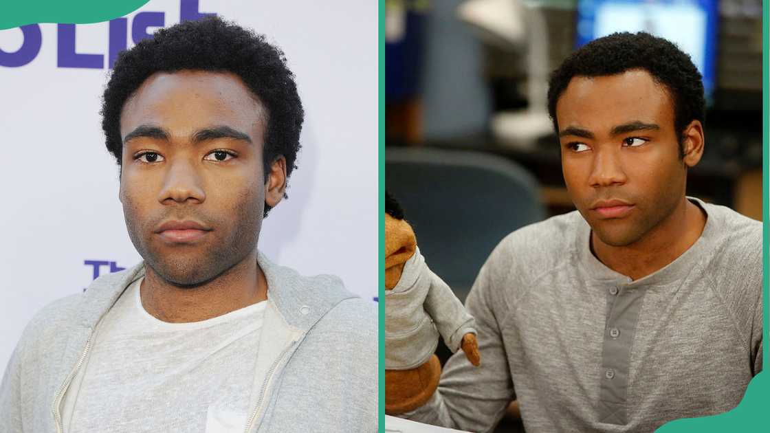 Actor Donald Glover in 2013 and as Troy Barnes Actor Donald Glover in 2013 and as Troy Barnes