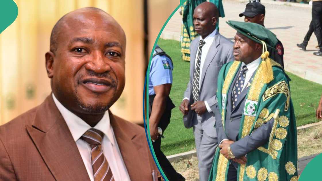 Graduating students at the University of Abuja during preparations for combined convocation ceremonies.