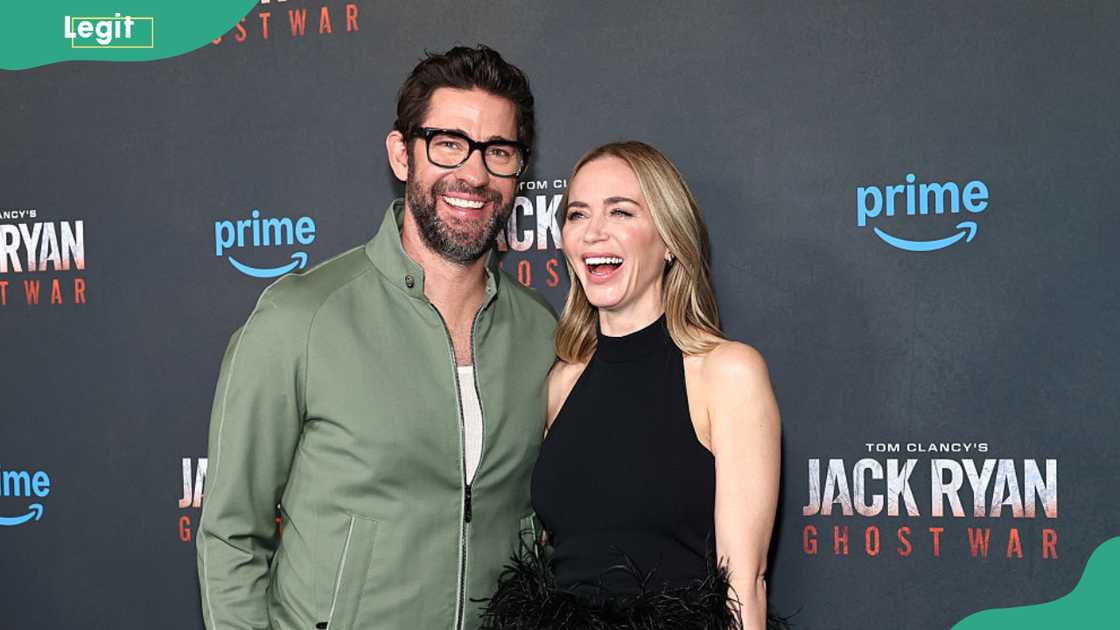John Krasinski and Emily Blunt at Regal Times Square