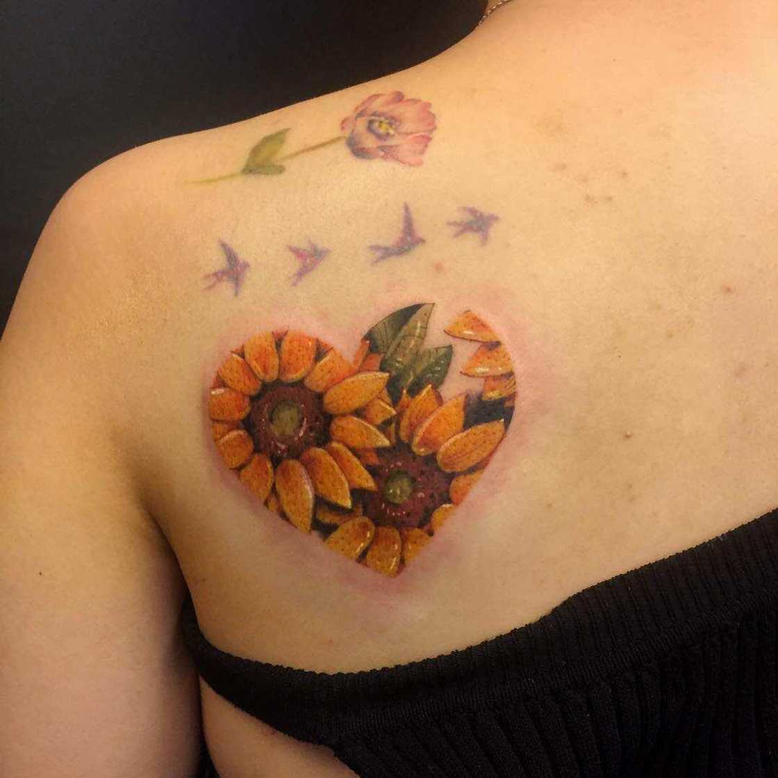 Watercolor sunflowers Watercolor sunflowers