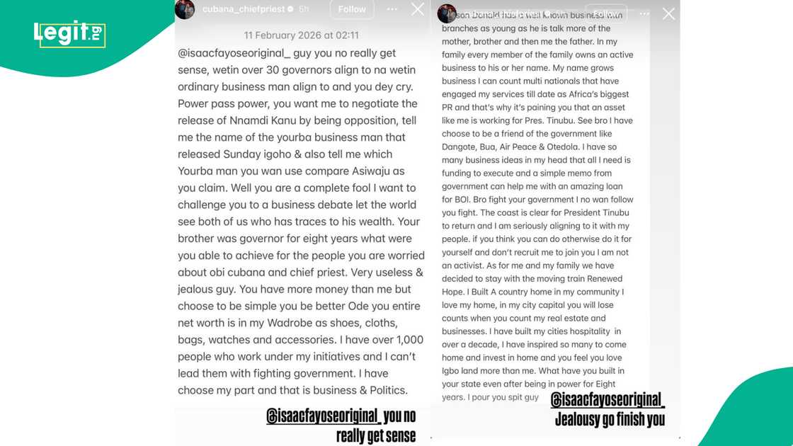 Cubana Chiefpriest, Isaac Fayose, 2027 election, Tinubu Cubana Chiefpriest, Isaac Fayose, 2027 election, Tinubu