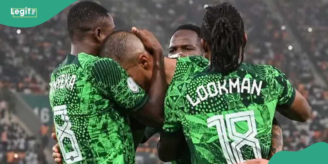 Onyeka hugs Ekong after he successfully converted a penalty against South Africa Onyeka hugs Ekong after he successfully converted a penalty against South Africa