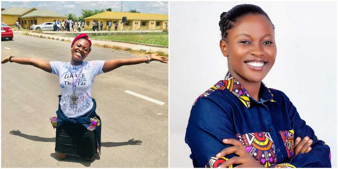 Nigerians celebrate lady who despite sleeping on bare floor graduated from university