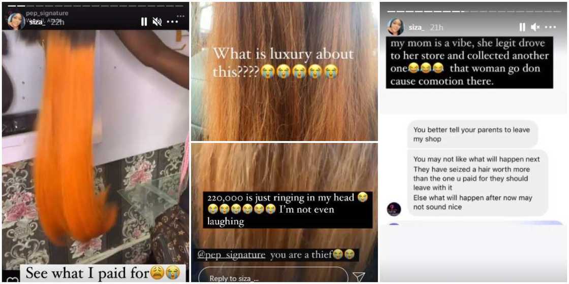 Nigerian Mum Seizes Hair from Instagram Vendor for not Delivering what Her Daughter Ordered Nigerian Mum Seizes Hair from Instagram Vendor for not Delivering what Her Daughter Ordered