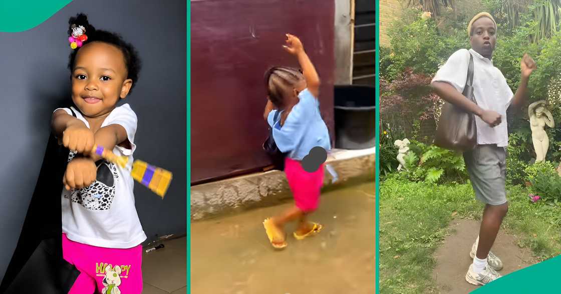 Toddler mimics Anambra governor's son Ozonna. Toddler mimics Anambra governor's son Ozonna.