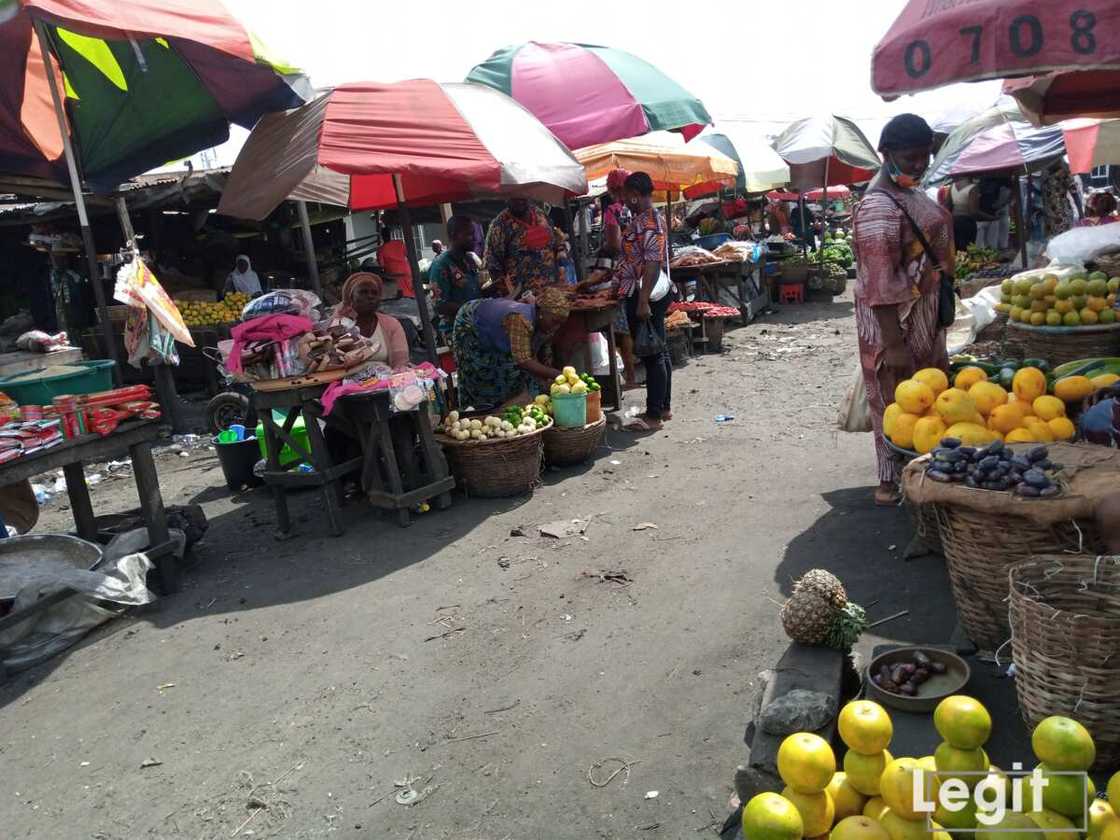 Despite the affordability of some fruit in the market, sellers decry poor patronage. Photo credit: Esther Odili