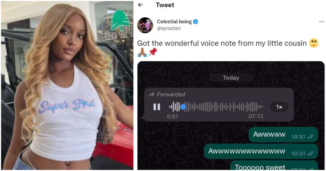 Ayra Starr and her cousin. Ayra Starr and her cousin.