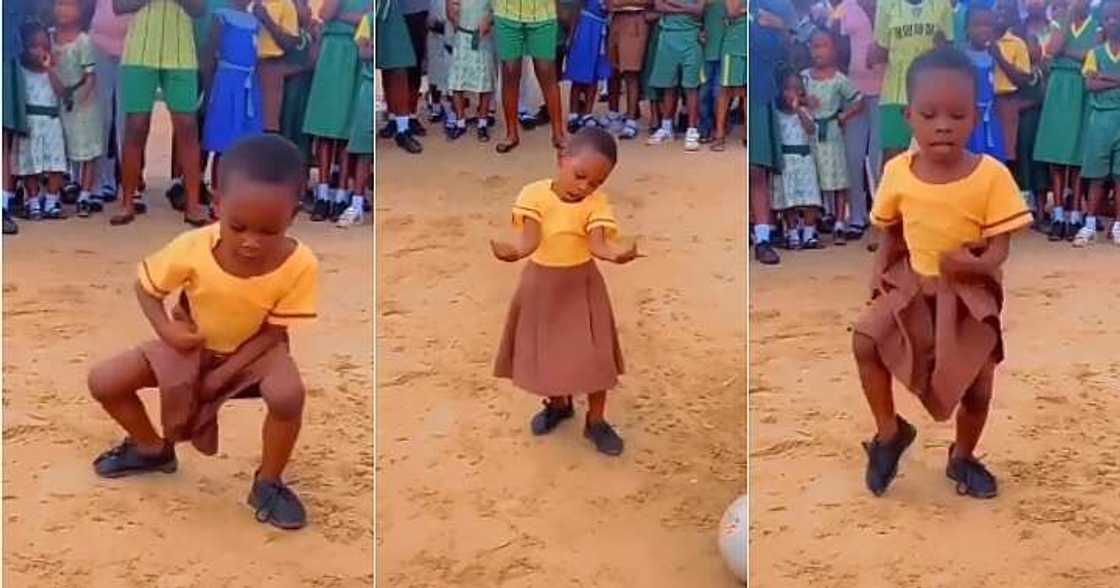 Little girl dances to Overdoze, dressed in uniform Little girl dances to Overdoze, dressed in uniform