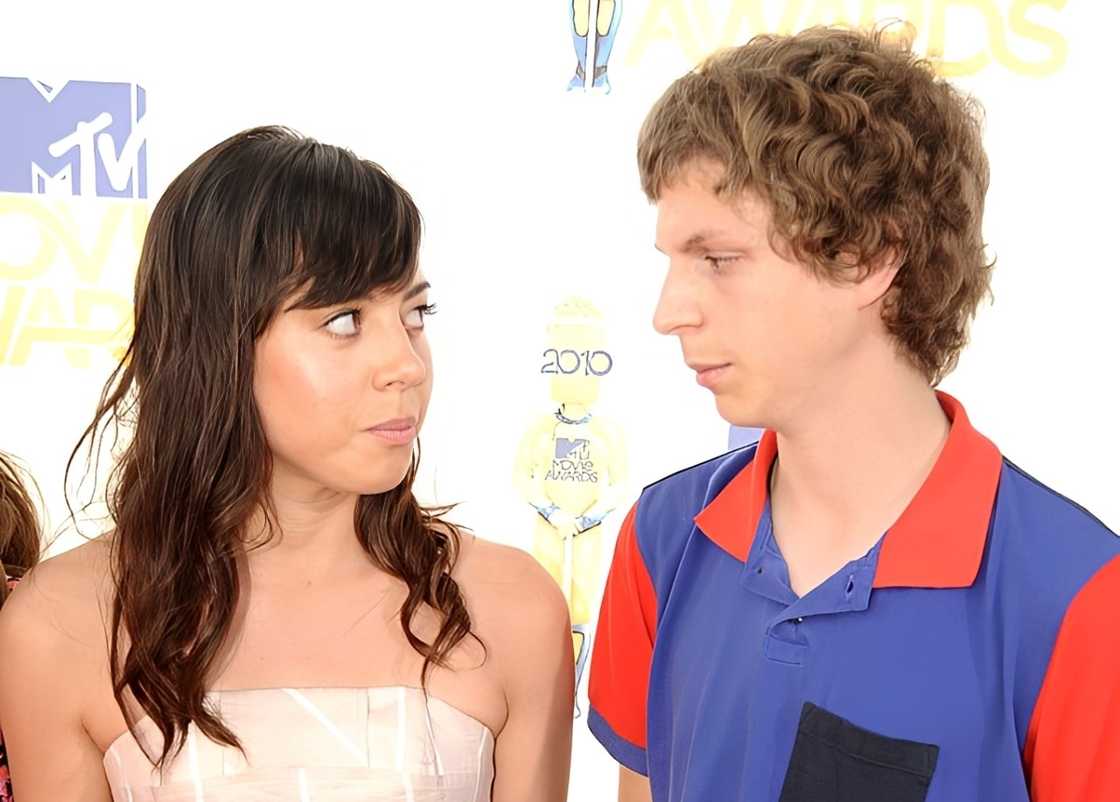 American actress Aubrey Plaza and Canadian actor Michael Cera American actress Aubrey Plaza and Canadian actor Michael Cera