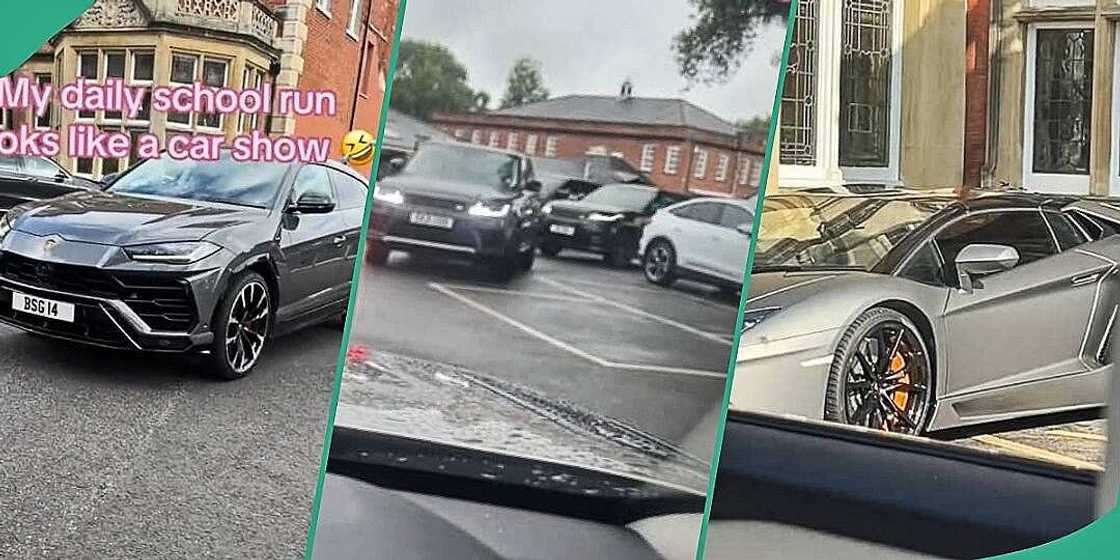 Rich parents pull up to school in exotic cars Rich parents pull up to school in exotic cars