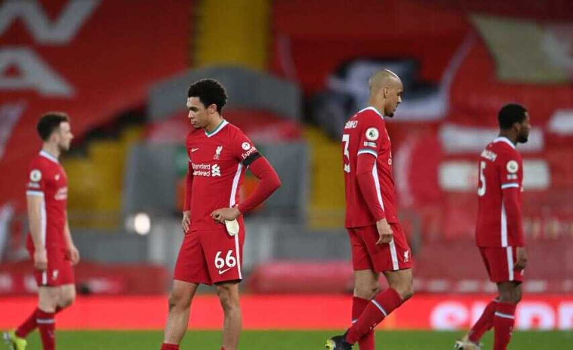 Liverpool players. Liverpool players.