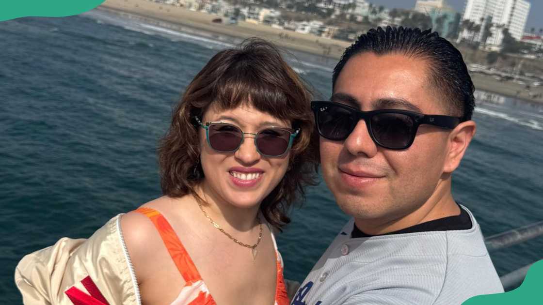 Dani Bowman and her boyfriend enjoy a moment together