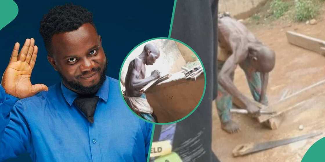 Sabinus re-shares video of old man hustling. Sabinus re-shares video of old man hustling.