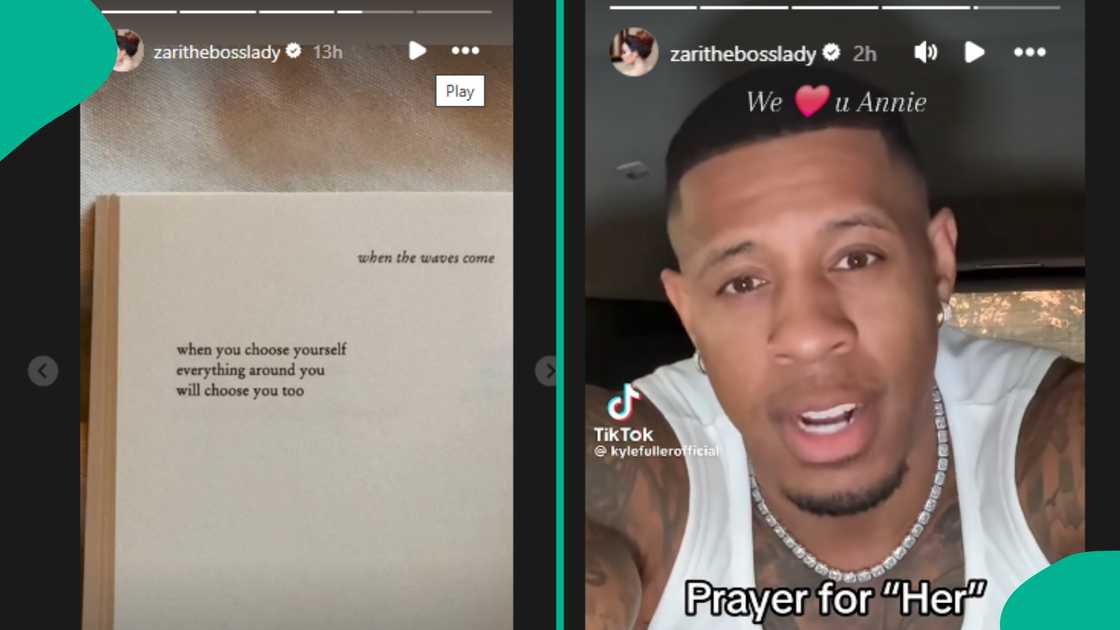 Zari reacts to 2baba and Annie's divorce with a series of posts on social media. Zari reacts to 2baba and Annie's divorce with a series of posts on social media.
