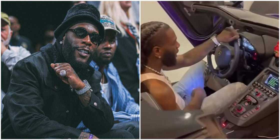 African Giant Burna Boy, Burna Boy rides in his new Lamborghini