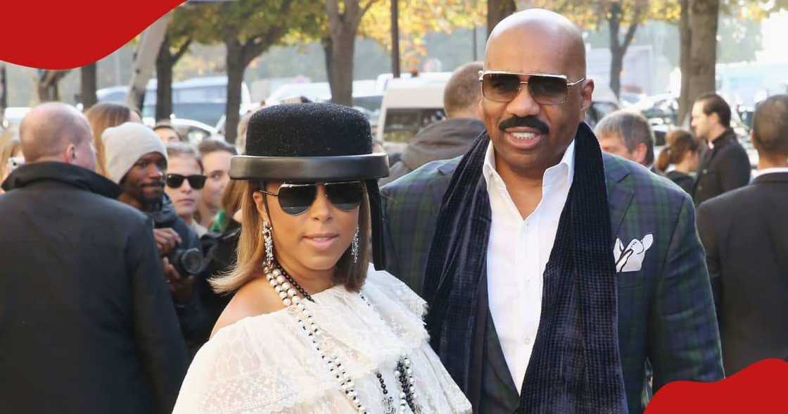 Steve Harvey and his wife. Steve Harvey and his wife.