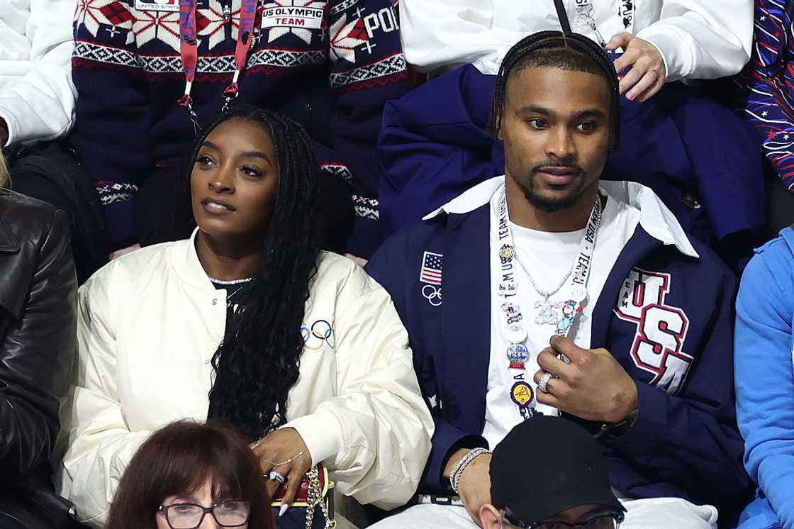 Simone Biles and Jonathan Owens in Milan, Italy. Simone Biles and Jonathan Owens in Milan, Italy.