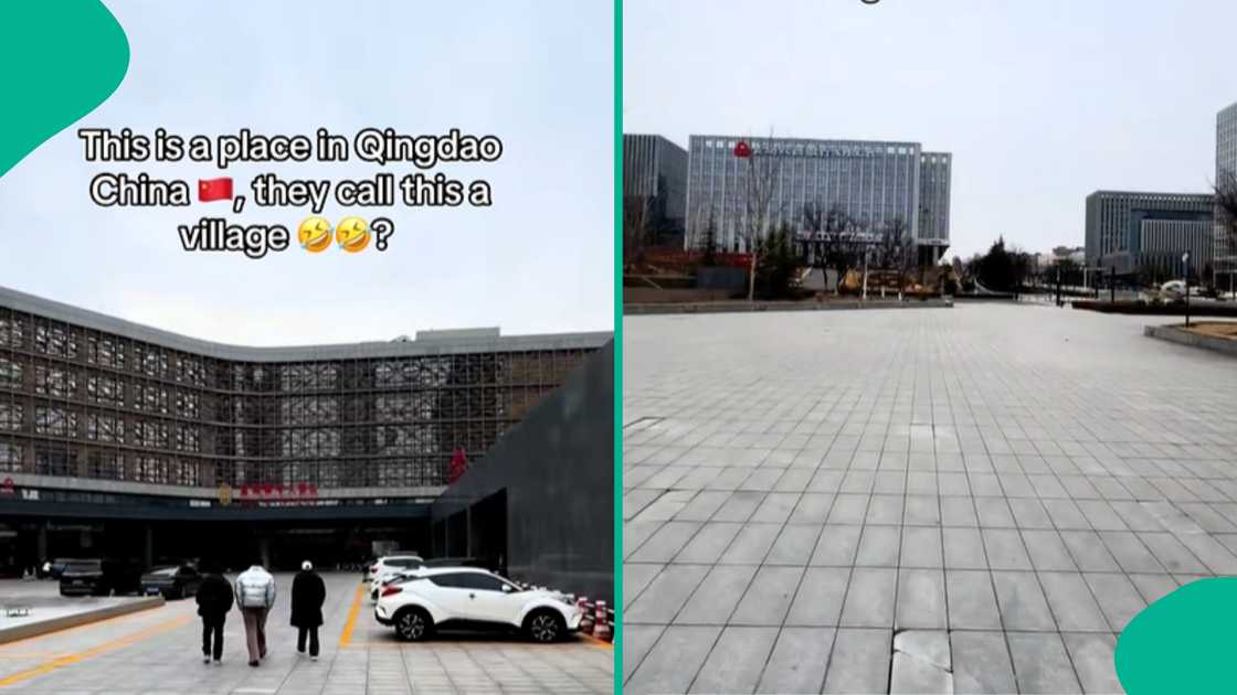 Man shows beautiful Chinese area that is referred to as a village. Man shows beautiful Chinese area that is referred to as a village.