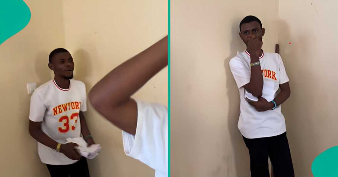 Class rep receives bag of rice from course mates Class rep receives bag of rice from course mates