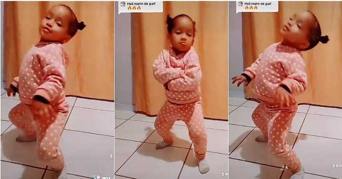 Little girl vibes to Amapiano beat, TikTok