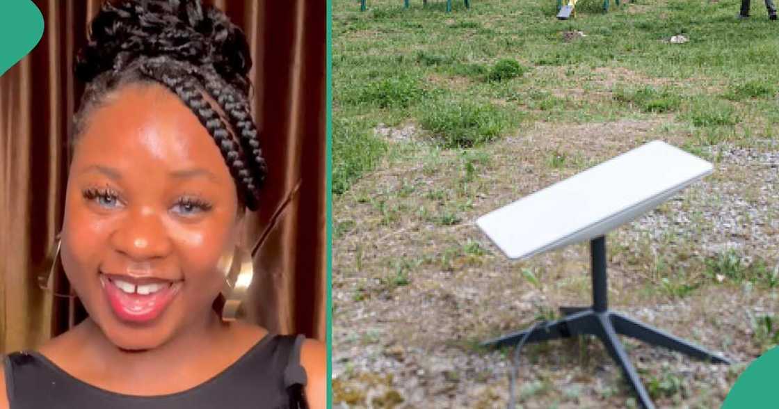 Lady overjoyed as she installs Elon Musk's fast internet system. Lady overjoyed as she installs Elon Musk's fast internet system.