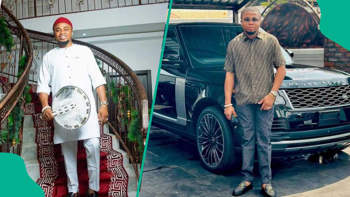 Photos of Nzube Henry Ikeji, a Nigerian socialite, in custody following his arrest by the EFCC for allegedly posing as the Crown Prince of Dubai to defraud a woman of $2.5 million. Photos of Nzube Henry Ikeji, a Nigerian socialite, in custody following his arrest by the EFCC for allegedly posing as the Crown Prince of Dubai to defraud a woman of $2.5 million.