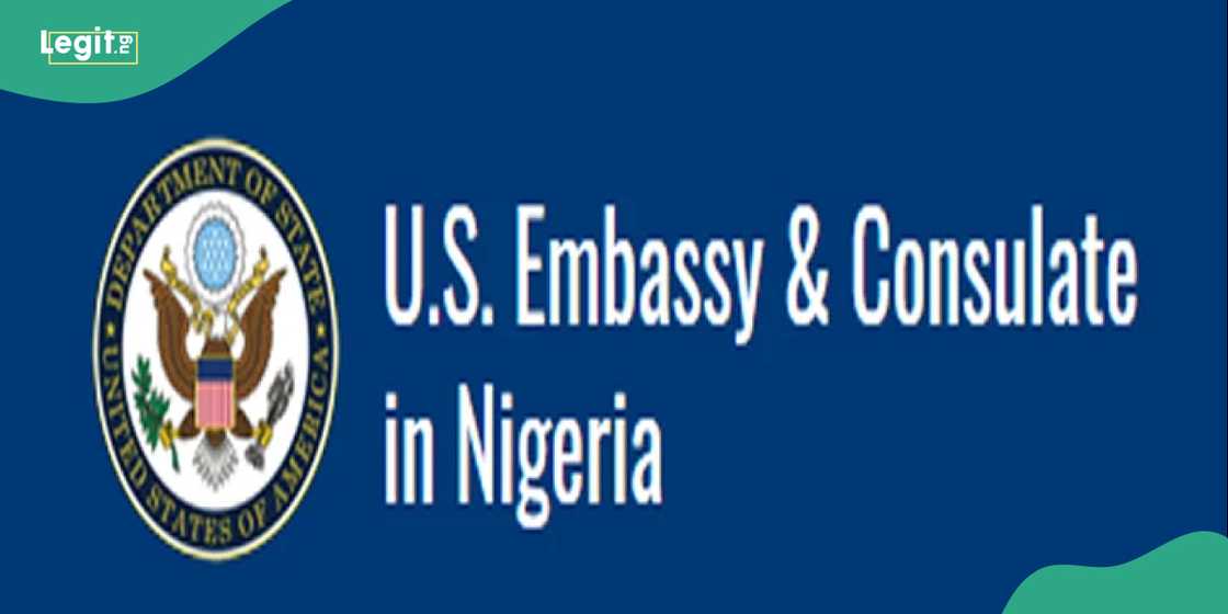 Logo of the United States Mission in Nigeria. Logo of the United States Mission in Nigeria.