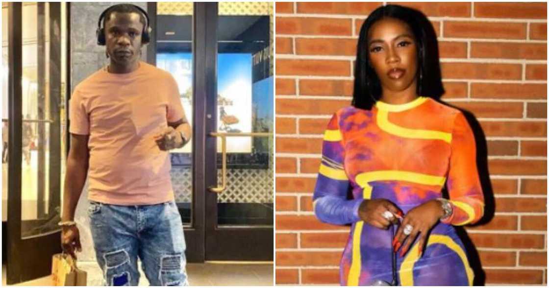 Speed Darlington reacts as Tiwa Savage sings about leaked tape. Speed Darlington reacts as Tiwa Savage sings about leaked tape.
