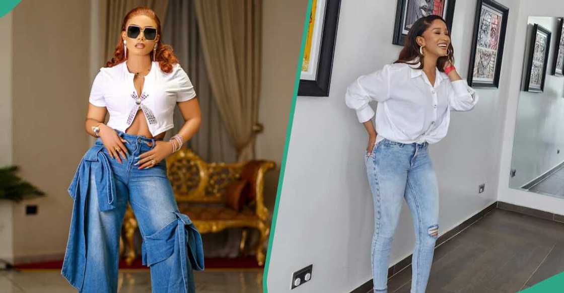Iyabo Ojo, Adesua Etomi, other female celebs adorn jeans outfits Iyabo Ojo, Adesua Etomi, other female celebs adorn jeans outfits