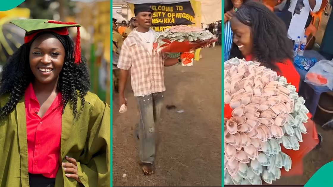 A UNN fresh student reacts as boyfriend proposes to her on matriculation day. A UNN fresh student reacts as boyfriend proposes to her on matriculation day.