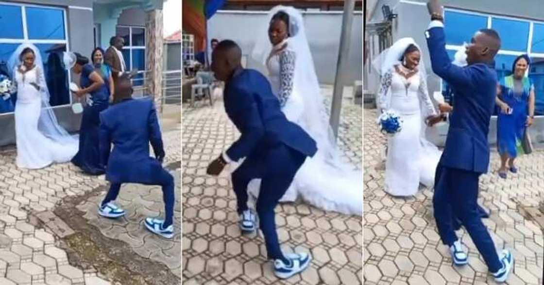 Physically challenged groom dances at wedding Physically challenged groom dances at wedding