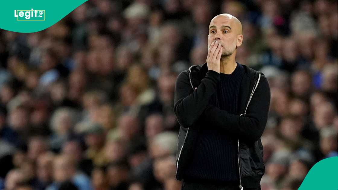 Pep Guardiola, Manchester City, Aston Villa, Etihad Stadium, Manchester, England, Premier League Pep Guardiola, Manchester City, Aston Villa, Etihad Stadium, Manchester, England, Premier League
