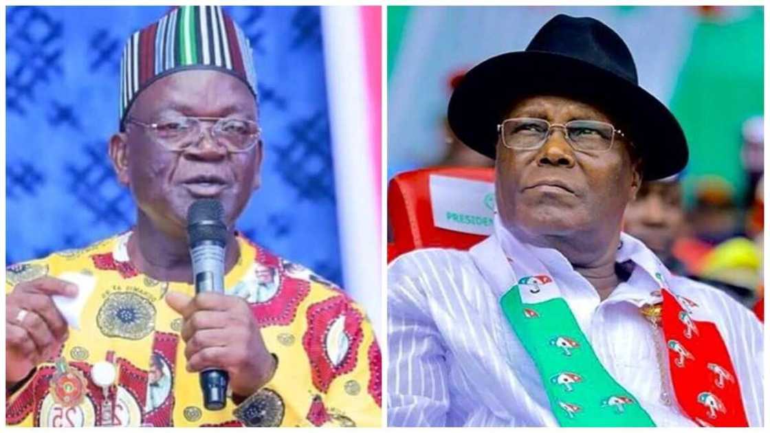 Samuel Ortom, Atiku Abubakar, PDP, Nyesom Wike, 2023 presidential election, God, prayers