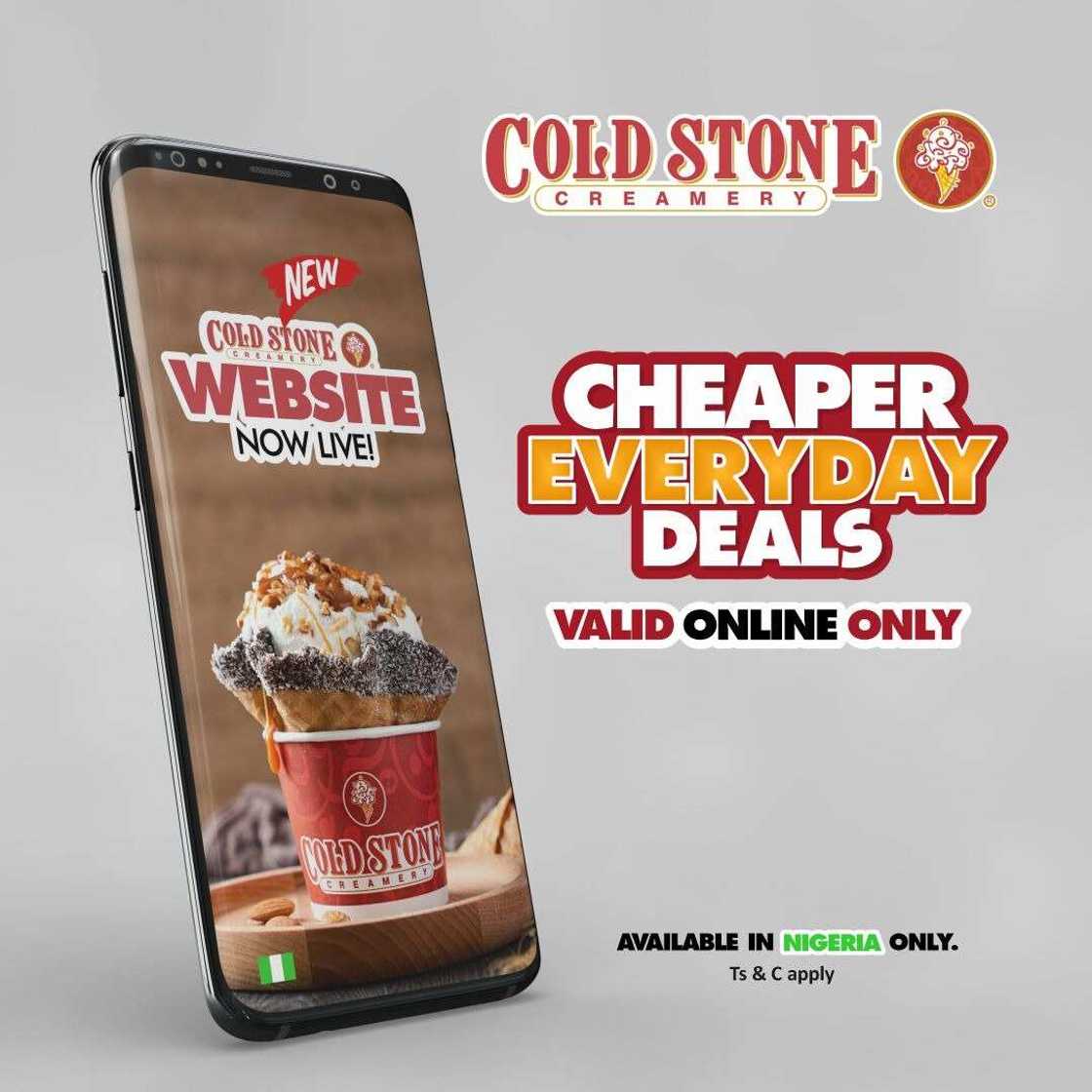 Cold Stone Creamery launches its new website and mobile app