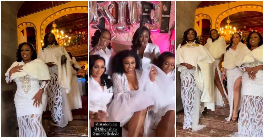 Photos from Rita Dominic's white wedding in London Kate Henshaw, Michelle Dede and more Photos from Rita Dominic's white wedding in London Kate Henshaw, Michelle Dede and more