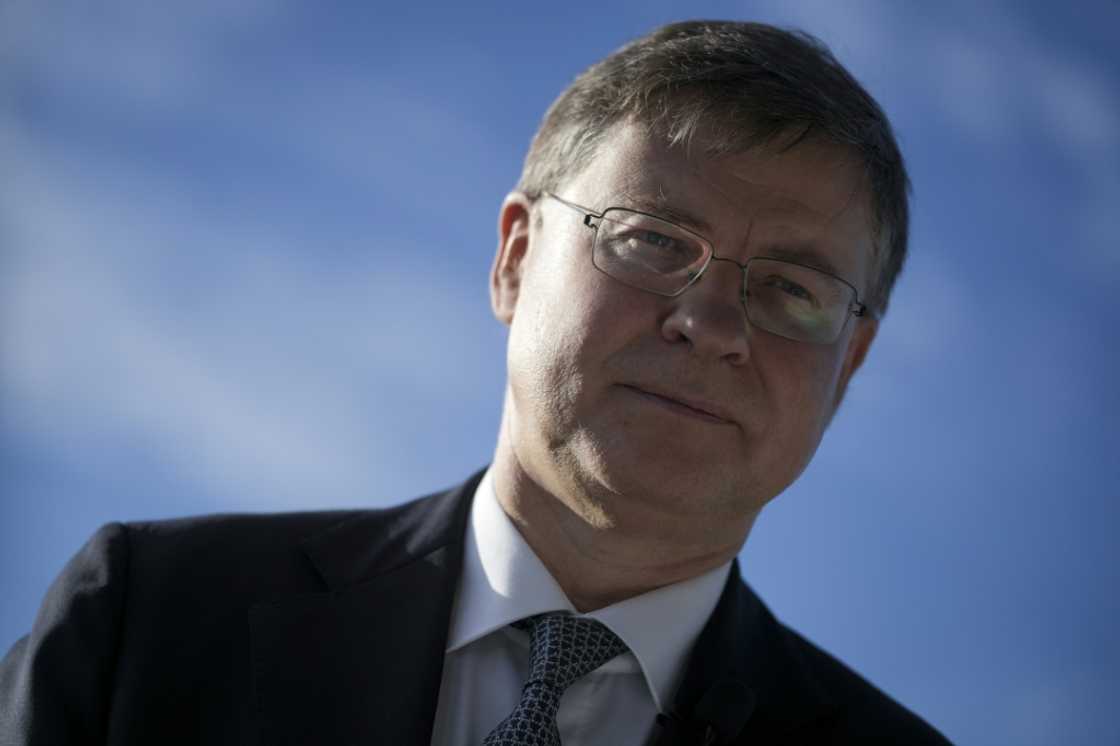 The European Union's economy commissioner Valdis Dombrovskis says G7 finance leaders have agreed to work in a coordinated way on tapping Russian assets to support Ukraine