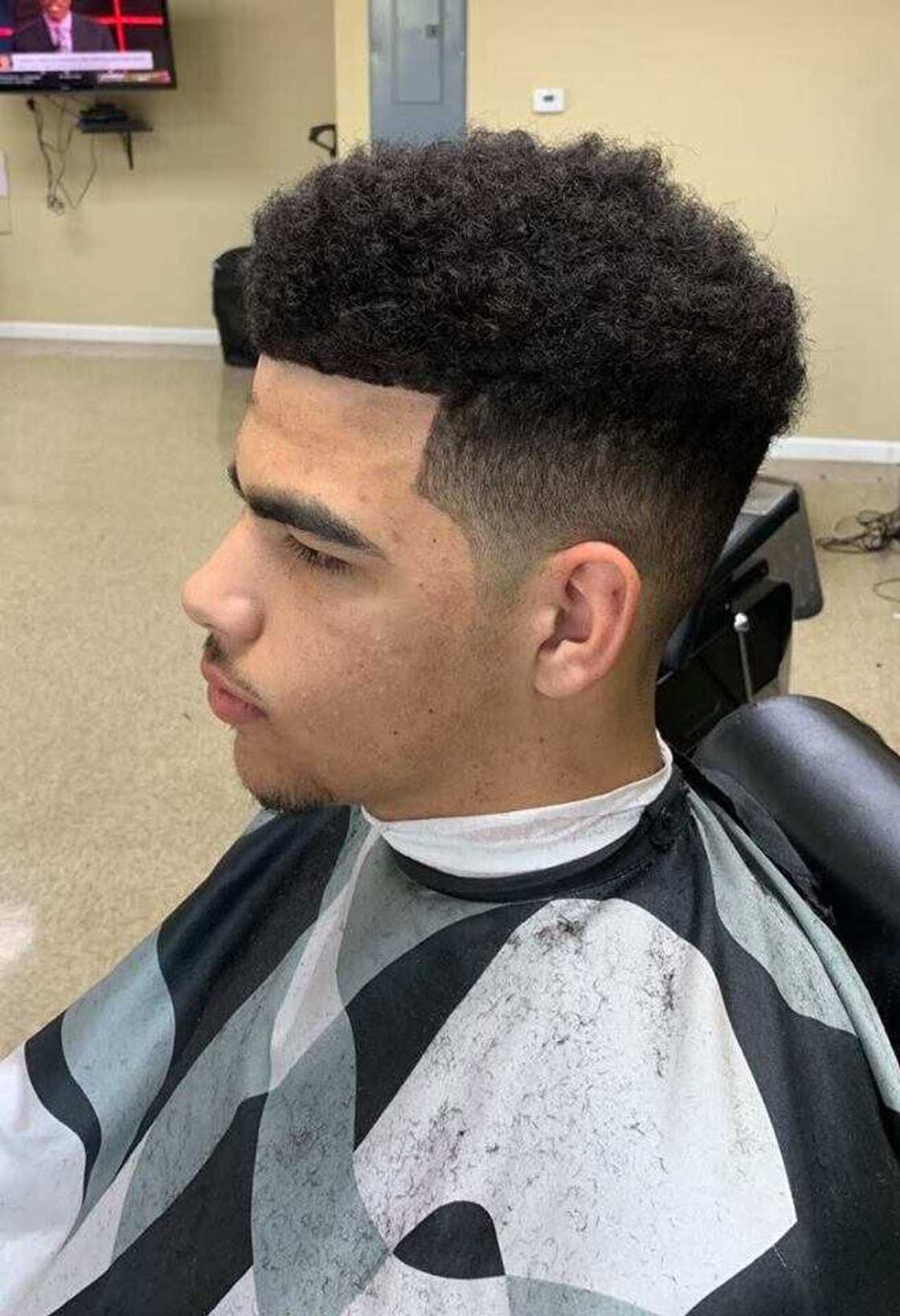 High drop fade cut