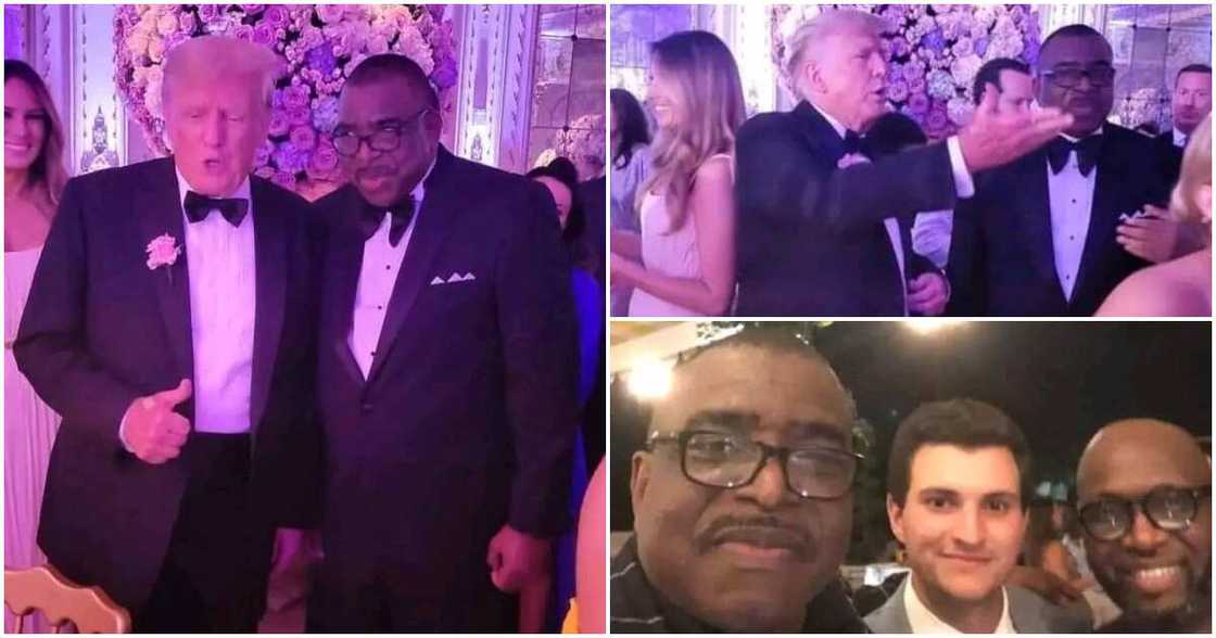 Former governor of Delta state, Chief James Ibori, former United States President, Donald Trump, Michael Boulos, Tiffany Trump, Florida Former governor of Delta state, Chief James Ibori, former United States President, Donald Trump, Michael Boulos, Tiffany Trump, Florida