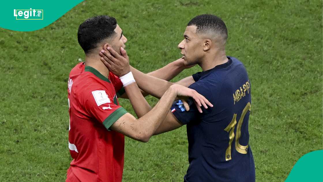 Achraf Hakimi, Kylian Mbappe, France, Morocco, 2026 FIFA World Cup. Achraf Hakimi, Kylian Mbappe, France, Morocco, 2026 FIFA World Cup.